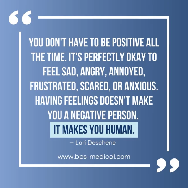 We all experience a wide range of emotions, and that's what makes us beautifully human. Embracing our feelings, both the good and the challenging, is an essential part of our mental health journey.

If you're going through a tough time, know that you're not alone. It's brave to acknowledge your emotions and seek support when you need it. Remember, your feelings are valid, and there are always people ready to listen and help. 

Be kind to yourself, practice self-care, and don't hesitate to reach out for support. You are stronger than you realize, and you have the power to overcome any obstacle. Keep going, one day at a time. 

#BPSMedical #fortlauderdale #fortlauderdaleflorida #dadecounty #southflorida #florida #anxiety #anxietyissues #depression #depressed #mentalhealth #trending #mentalhealthawareness #mentalwellbeing #wellness #mentalhealthmatters #support #biopsychosocial #holistic #psychiatrist #floridapsychiatrist #neurofeedback #mindbodywellness #mentalhealth #happyhabits #MentalHealthMatters #YouAreNotAlone #SelfCare #EmbraceYourFeelings #wellb